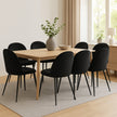 Levede 8x Dining Chairs Kitchen Cafe Black-2006732720549531655
