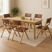 Levede 6x Dining Chairs Foldable PU Tan-2018816918802272263