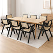 Levede 8x Black Wicker Armchair Dining Chair-2018816935046811655