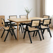 Levede 6x Black Wicker Armchair Dining Chair-2018816926196830215