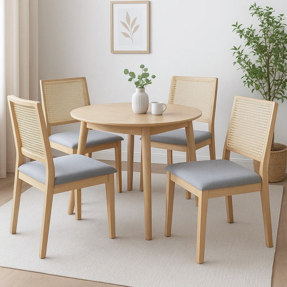 Levede 4X Cane Dining Chair Rattan Armless Seat-2006732734558507015