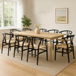 Levede 8x Dining Chairs Wooden Hans Black-2018816939526328327