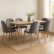 Levede 6x Dining Chairs Seat French Grey-2006732720910241799