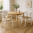 Levede 4x Dining Chairs Wooden Hans White-2006732723045142535