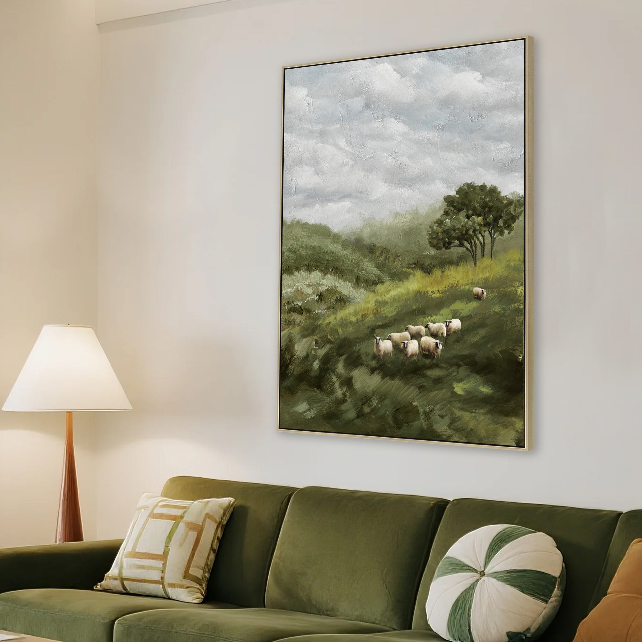 CAR12184-CLO 80 x 120cm Framed Canvas - Natural