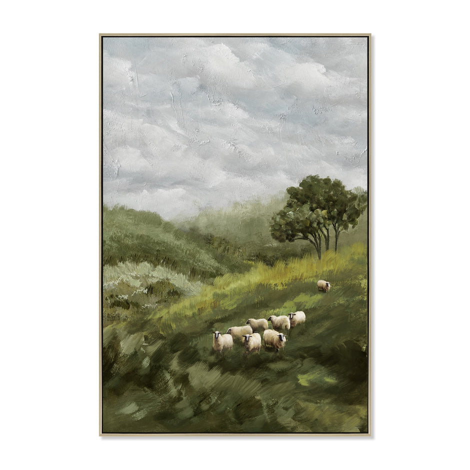 CAR12184-CLO 80 x 120cm Framed Canvas - Natural