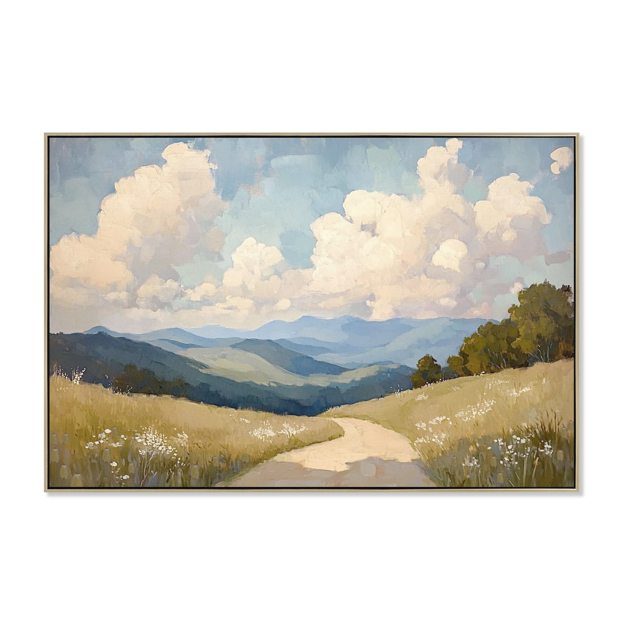 CAR12185-CLO 120 x 80cm Framed Canvas - Natural
