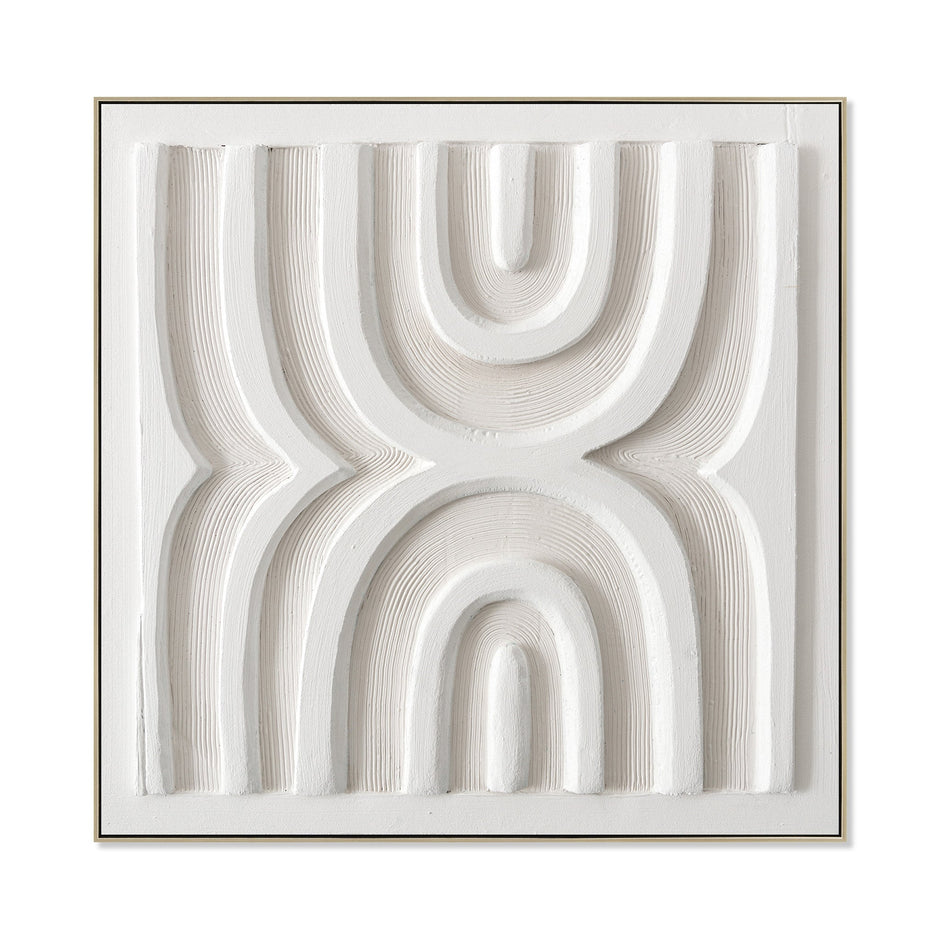 CAR12191-CLO 80 x 80cm Framed Canvas - Natural