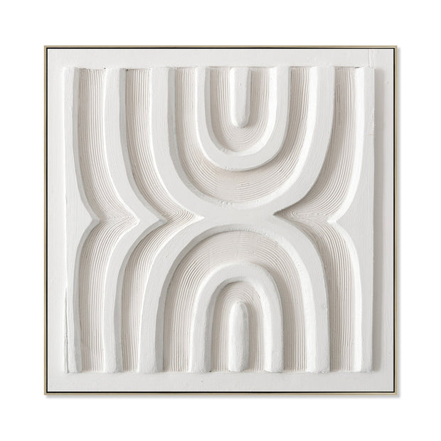CAR12191-CLO 80 x 80cm Framed Canvas - Natural