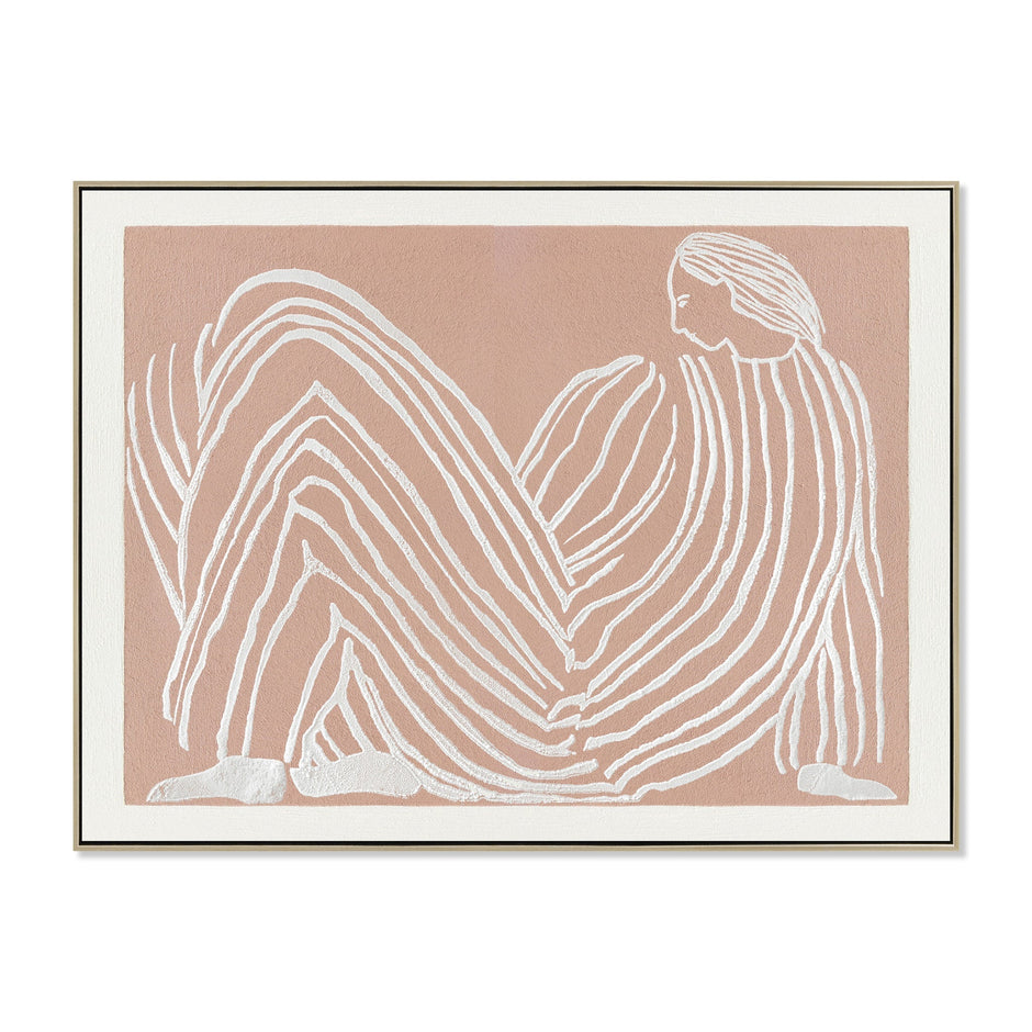 CAR12192-CLO 80 x 60cm Framed Canvas - Natural