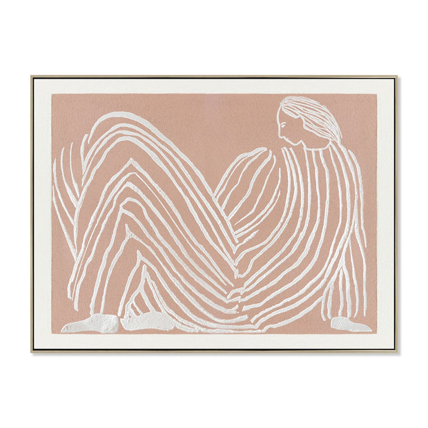 CAR12192-CLO 80 x 60cm Framed Canvas - Natural