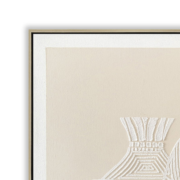 CAR12198-CLO 120 x 80cm Framed Canvas - Natural