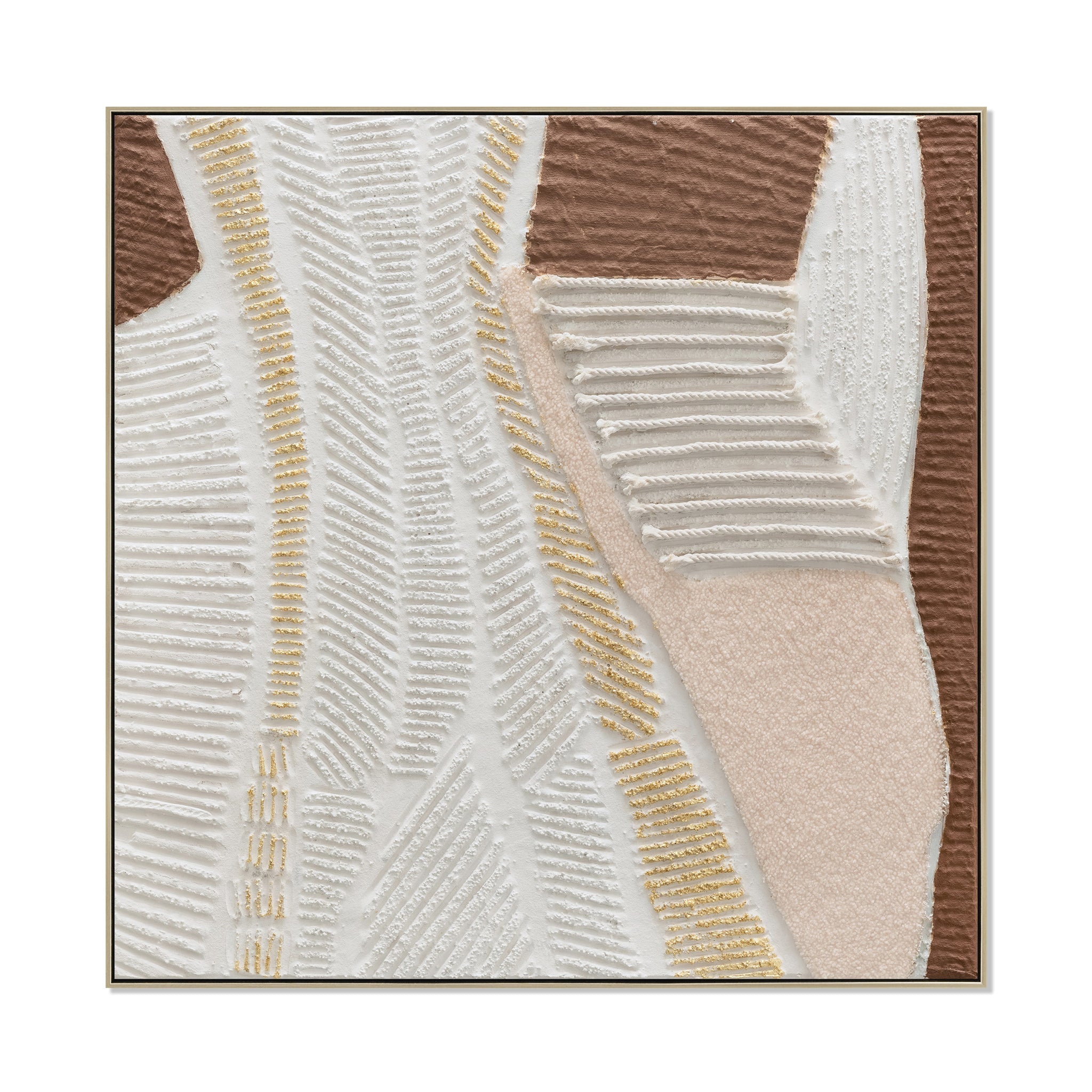 CAR12199-CLO 100 x 100cm Framed Canvas - Natural