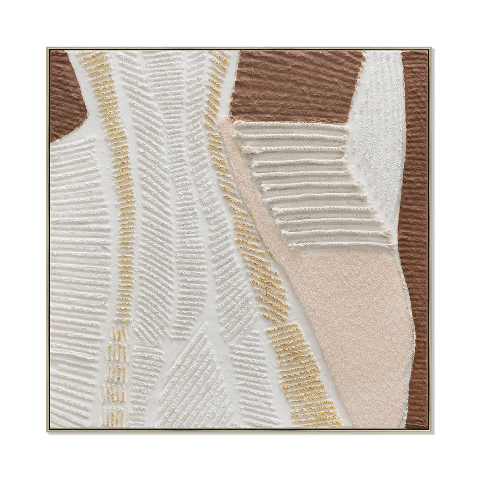 CAR12199-CLO 100 x 100cm Framed Canvas - Natural