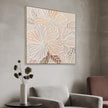 CAR12218-CLO 80 x 80cm Framed Canvas - Natural