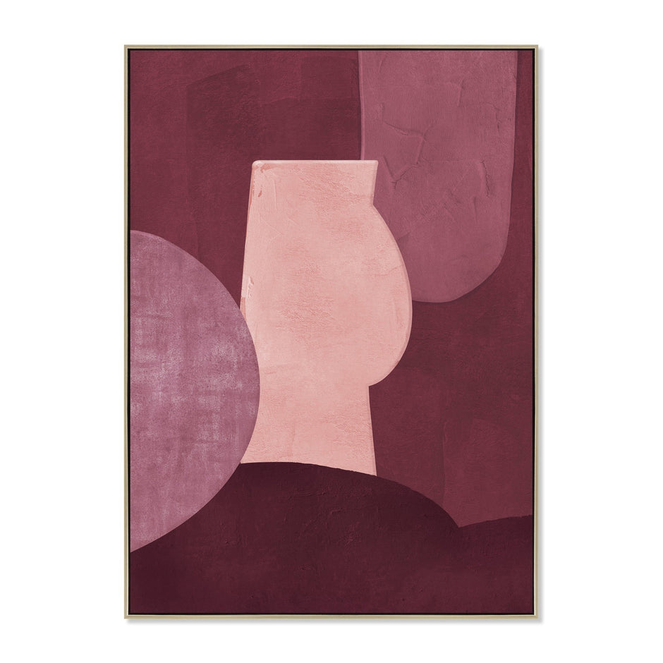 CAR12227-CLO 100 x 140cm Framed Canvas - Natural