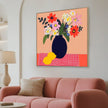 CAR12229-CLO 60 x 60cm Framed Canvas - Natural