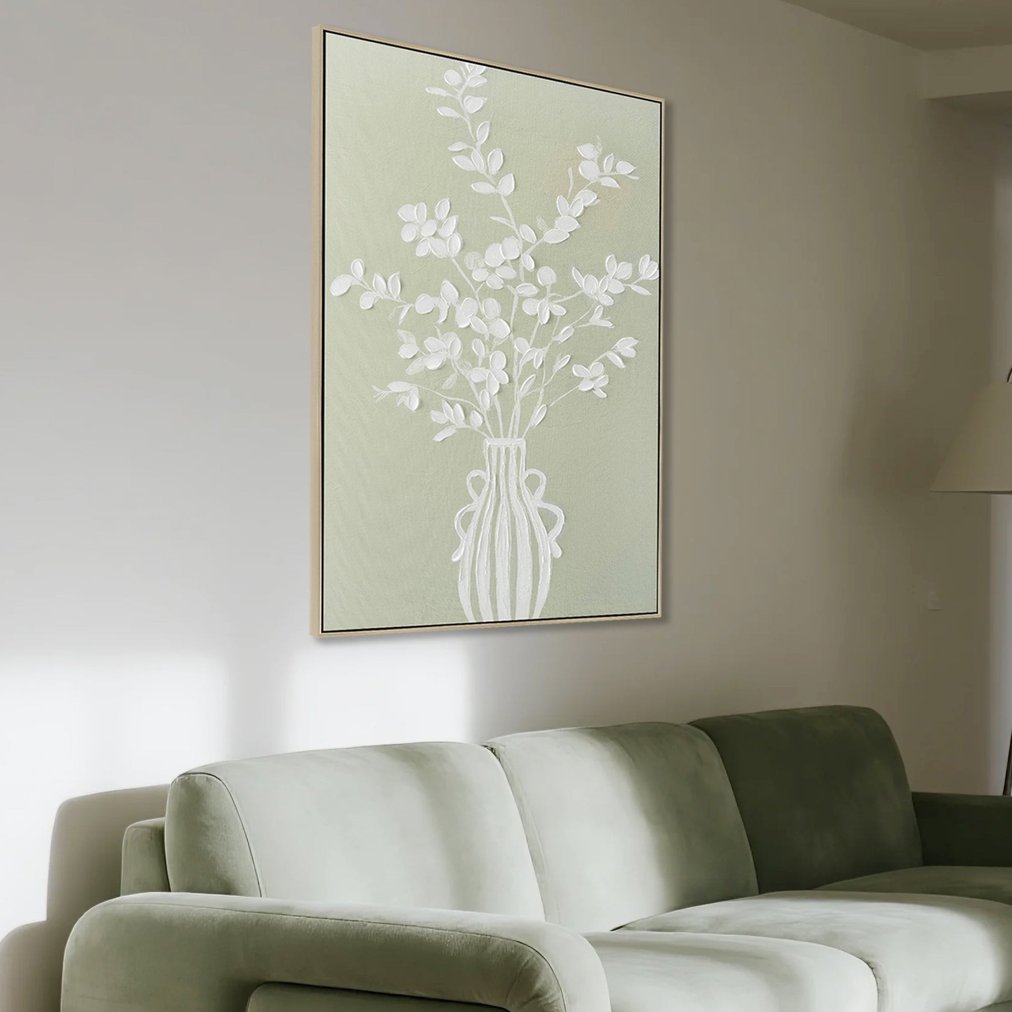 CAR12234-CLO 60 x 90cm Framed Canvas - Natural