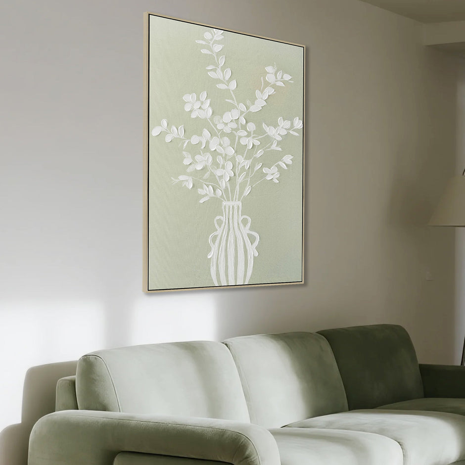 CAR12234-CLO 60 x 90cm Framed Canvas - Natural