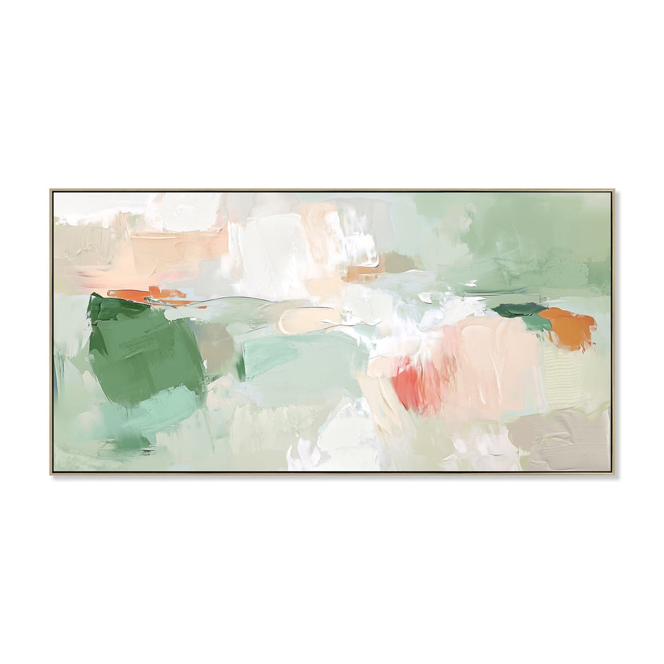 CAR12238-CLO 140 x 70cm Framed Canvas - Natural