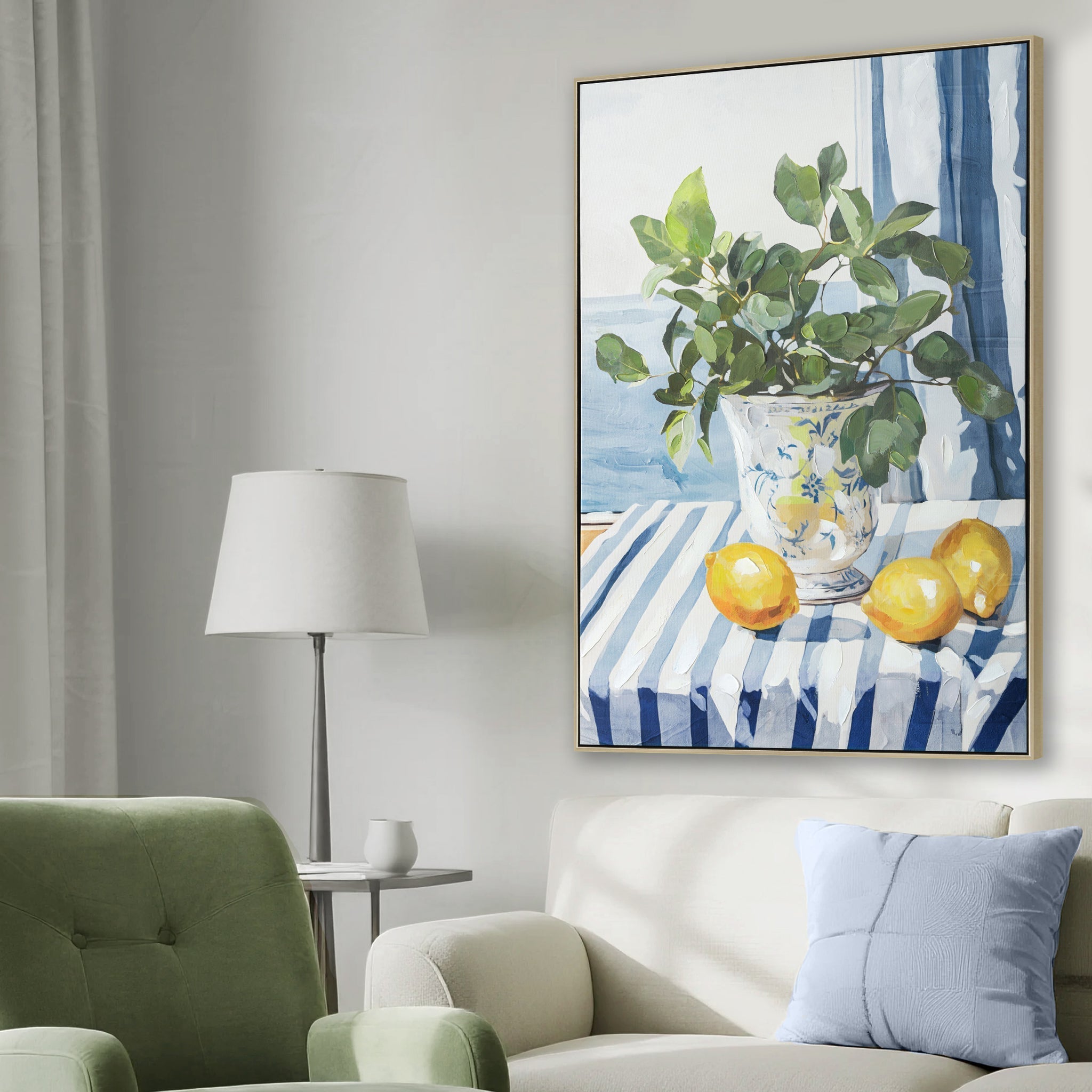 CAR12247-CLO 60 x 90cm Framed Canvas - Natural