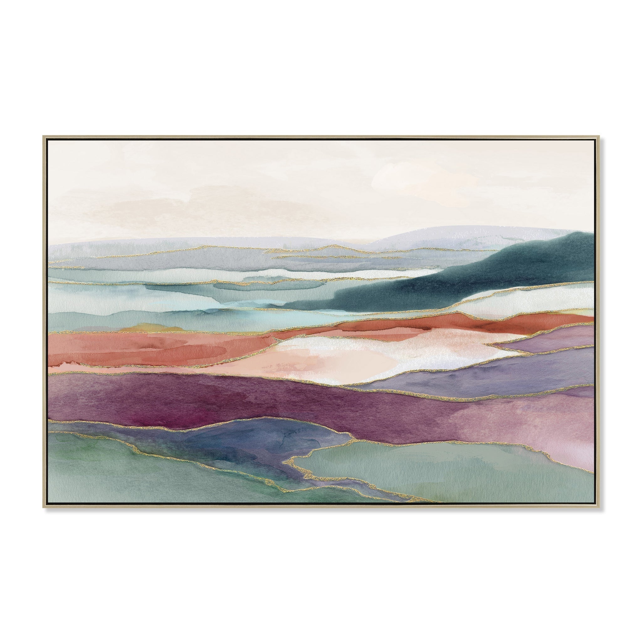 CAR12252-CLO 120 x 80cm Framed Canvas - Natural
