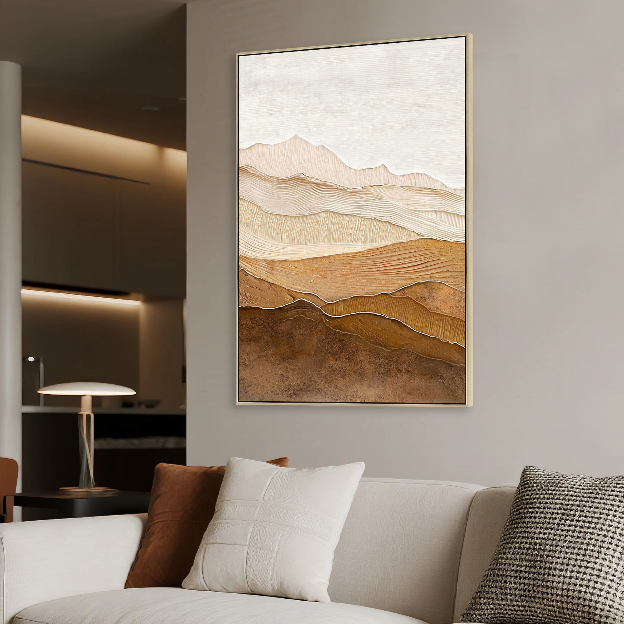 CAR12255-CLO 80 x 120cm Framed Canvas - Natural