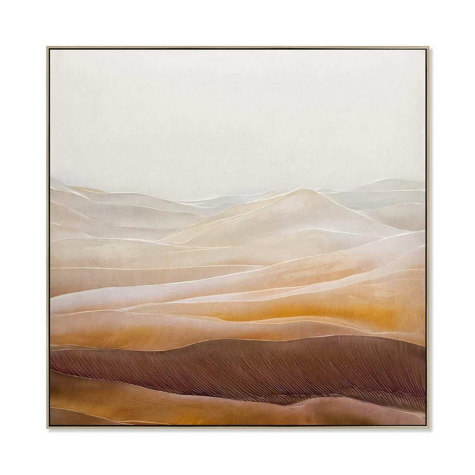 CAR12256-CLO 100 x 100cm Framed Canvas - Natural
