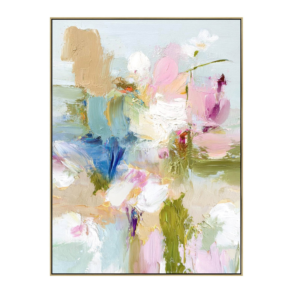 CAR12306-CLO 90 x 120cm Framed Canvas - Light Natural