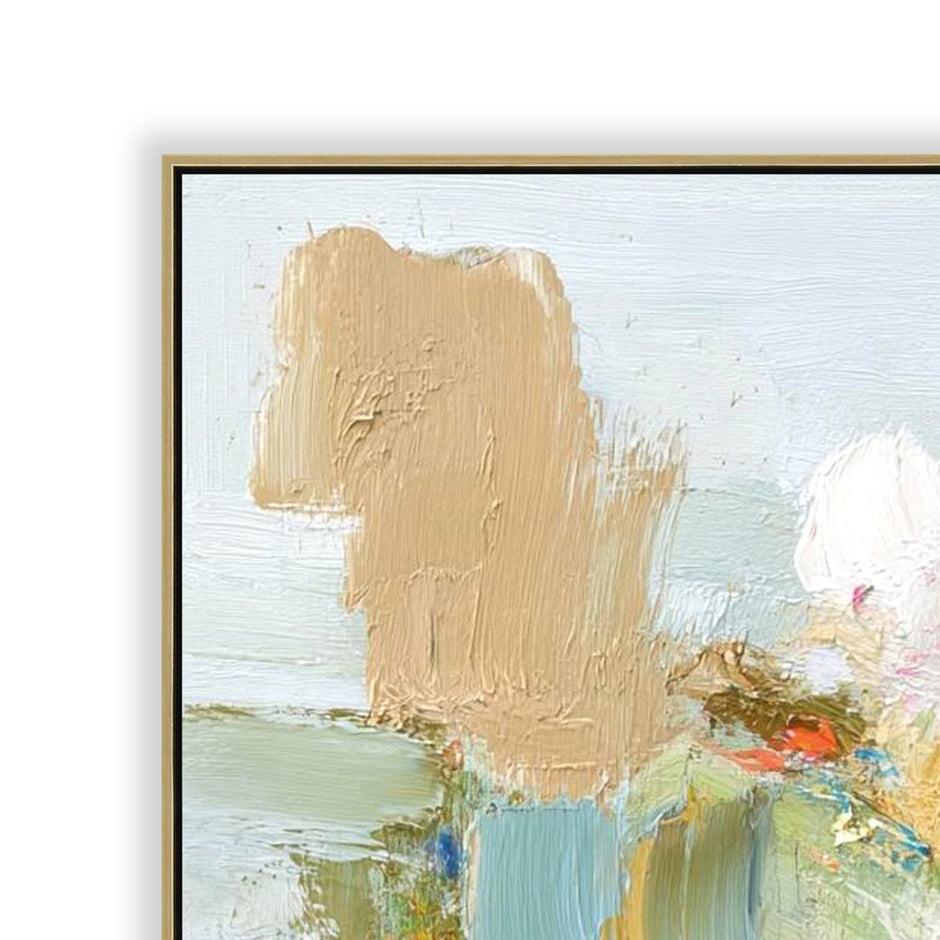 CAR12306-CLO 90 x 120cm Framed Canvas - Light Natural