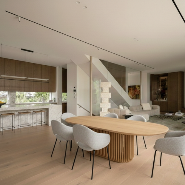 CDT10672-CU 2.8m Oval Dining Table - Natural