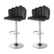 Artiss Bar Stool X2 Kitchen Dining Counter Gaslift Chair Adjustable Velvet Grey