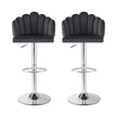 Artiss Bar Stool X2 Kitchen Dining Counter Gaslift Chair Adjustable Velvet Grey