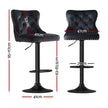 Artiss 1x Velvet Bar Stool Adjustable Height Nailhead Trim Kitchen Counter Stool