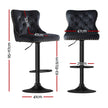 Artiss 4x Velvet Bar Stool Adjustable Height Nailhead Trim Kitchen Counter Stool