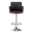 Artiss 1x Leather Bar Stools Swivel Adjustable Gas Lift PU Counter Chairs Brown