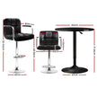Artiss Bar Table and Stools Set Dining Desk Kitchen Chairs Cafe Pub