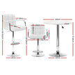 Artiss Bar Table and Stools Set Dining Desk Kitchen Chairs Cafe Pub