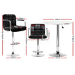 Artiss Bar Table and Stools Set Dining Desk Kitchen Chairs Cafe Pub