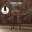 Artiss Bar Table and Stools Set Dining Desk Industrial Kitchen Chairs Cafe Pub