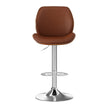 Artiss 1X Bar Stool Bentwood Swivel Adjustable Kitchen Dining Counter Stool Leather Brown