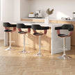 Artiss 4x Bar Stools Gas Lift Leather w/Armrest Black