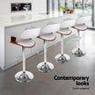 Artiss Bar Stools X3 Kitchen Counter Chair Gas Lift Swivel PU Selina White