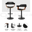 Artiss Bar Stools X3 Kitchen Counter Chair Gas Lift Swivel PU Selina All Black