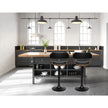 Artiss Bar Stools X3 Kitchen Counter Chair Gas Lift Swivel PU Selina All Black