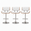 Artiss Bar Stools X3 Kitchen Counter Chair Gas Lift Swivel PU Cherry White
