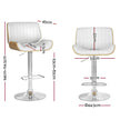 Artiss 2x Bar Stools Adjustable Leather Chairs