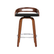 Artiss 2x Bar Stools Swivel Dining Chairs Low Back Counter Seat PU Cushion