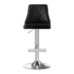Artiss Bar Stool Bentwood Swivel Adjustable Kitchen Counter Stool Leather Black