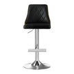 Artiss 4X Bar Stool Wood Swivel Adjustable Kitchen Counter Stool Leather Black